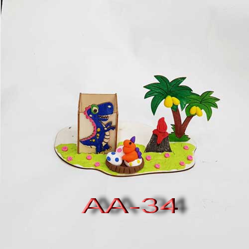 DIY恐龍筆筒含土AA-34
