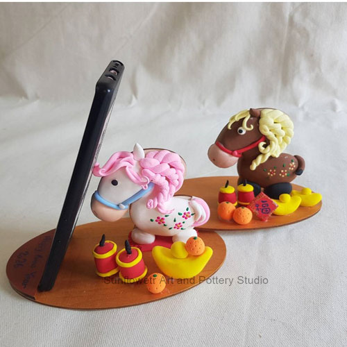 馬年手機座含土材料包